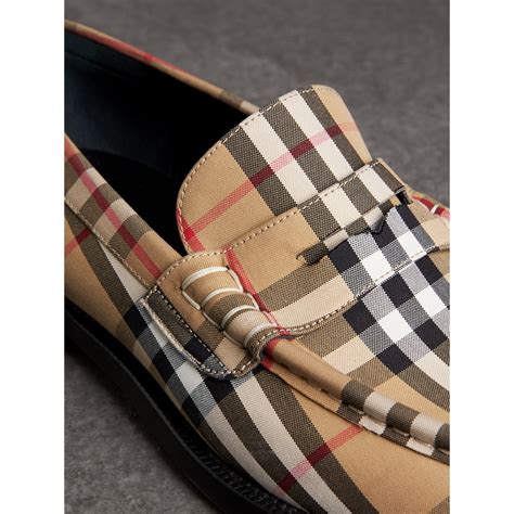 burberry vintage check cotton loafers|vintage check cotton sneakers.